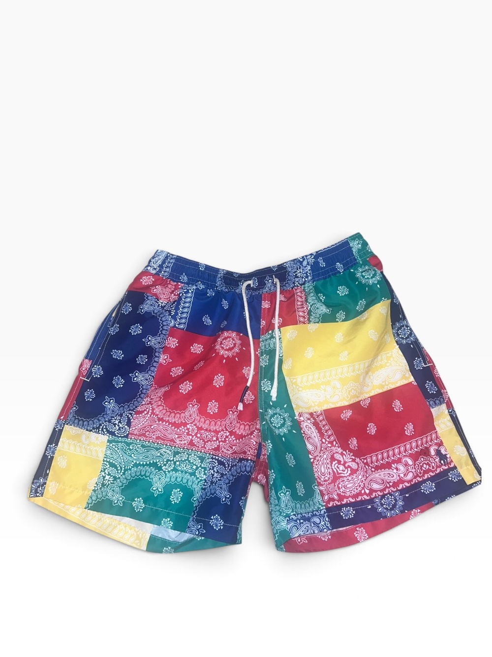 Polo Ralph Lauren Bandana Patchwork Traveler Swim Shorts Men’s Medium